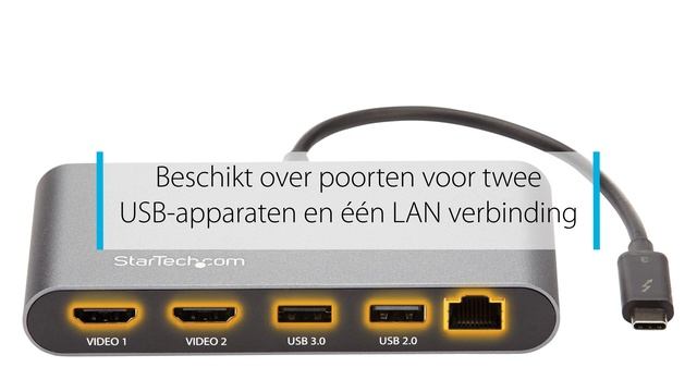 Dual 4K monitor Thunderbolt 3 mini dock met HDMI - 4K 60Hz - TB3DKM2HD | StarTech.com смотреть онлайн