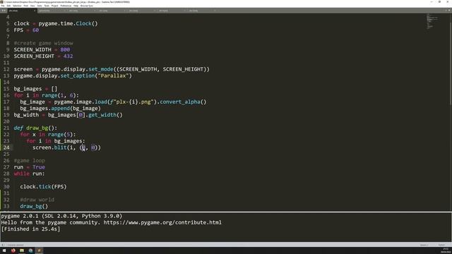 PyGame Beginner Tutorial in Python - 3D Background Effect with Parallax Scrolling смотреть онлайн