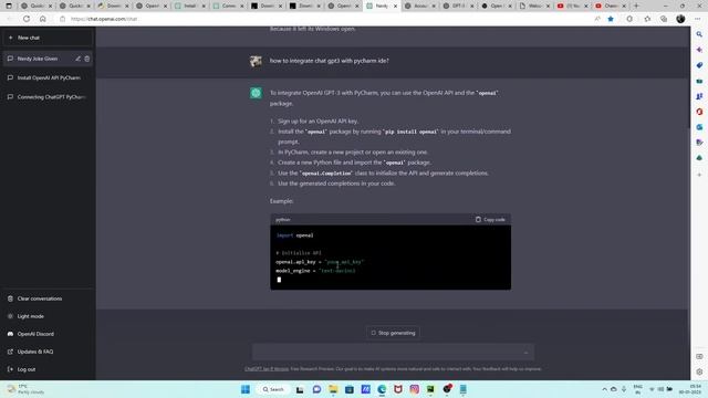 OpenAI Chat GPT3 - Python interface for Beginners смотреть онлайн
