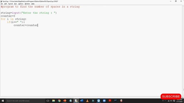 Program To Count Number Of Spaces In A String