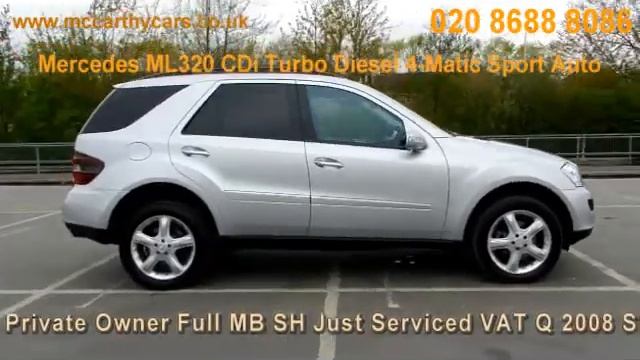 Mercedes ML320 CDi Turbo Diesel 4-Matic Sport Comand Sat Nav DA57 McCarthy Cars смотреть онлайн