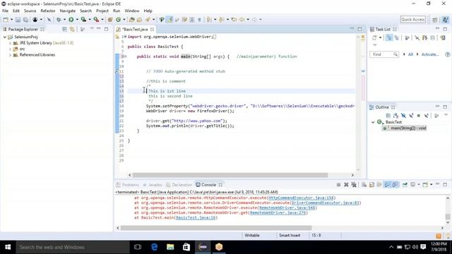 Selenium Part 7 Java Basics Simple Program смотреть онлайн