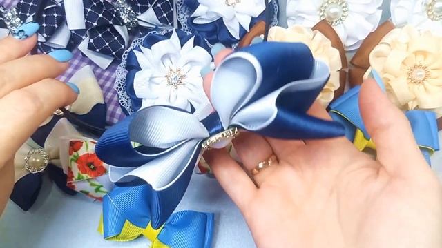 Обзор работ / Школьные бантики канзаши ручной работы смотреть онлайн