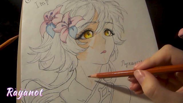 Traveler Lumine (Genshin Impact) Art in paper / Speed Draw смотреть онлайн