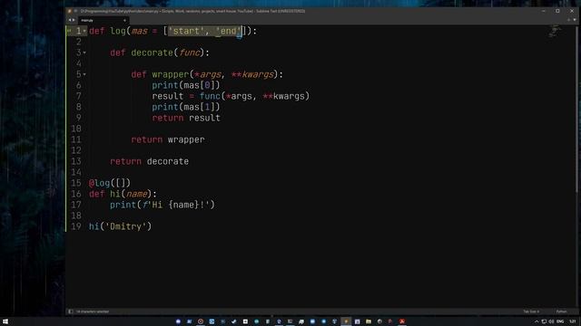 ПАРАМЕТРИЗОВАННЫЕ ДЕКОРАТОРЫ В PYTHON смотреть онлайн