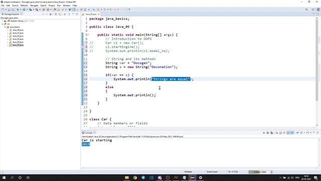 Ep#05 - Java Coding Bootcamp - Intro To OOP - Classes, Objects and String | Java for beginners смотреть онлайн
