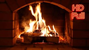 Камин 4К. Живой звук камина. Fireplace 4K.