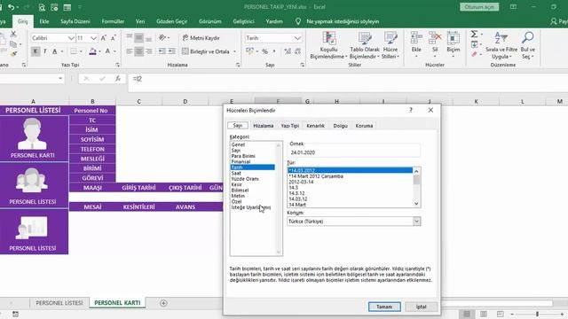 EXCEL PERSONEL TAKİP PROGRAMI YAPIYORUZ 1 смотреть онлайн
