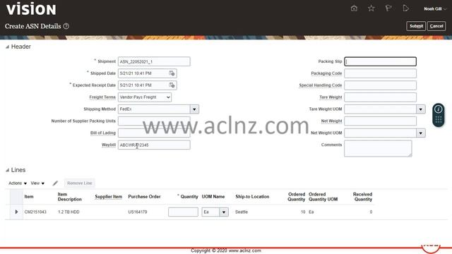 How to create and submit ASN in Oracle Fusion Supplier Portal? (On Rel 21B) смотреть онлайн