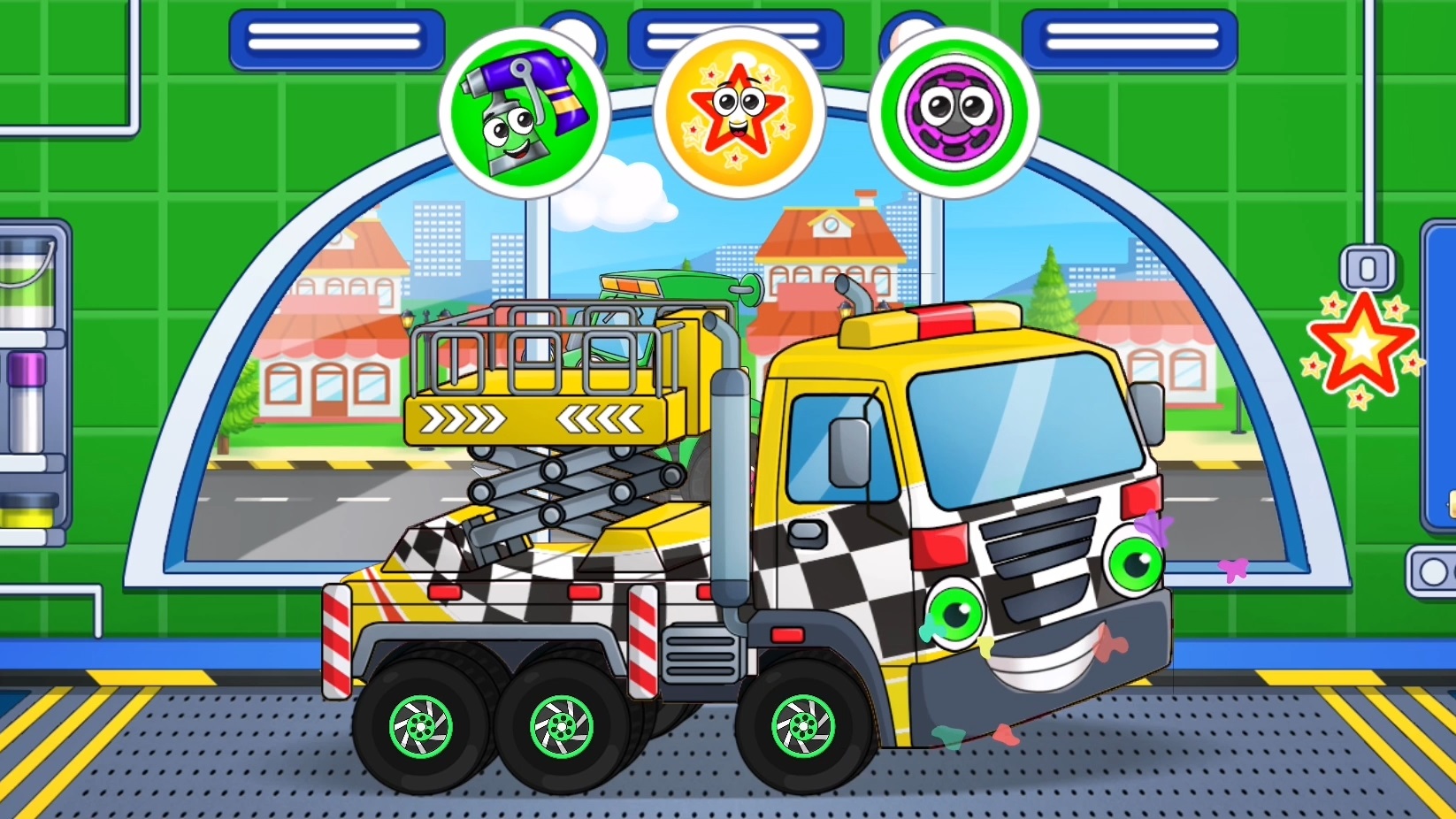 Моем, чистим и раскрашиваем спецтехнику |Мультик для детей смотреть онлайн