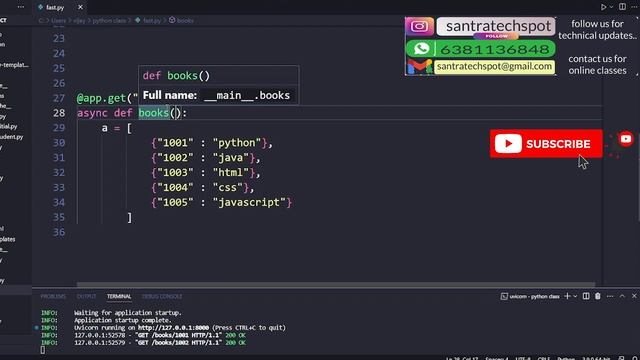 #|6 | Query Parameters | PATH | FastAPI FULL course in Tamil | Santra Techspot смотреть онлайн