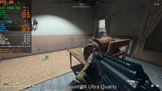 Call of Duty: Warzone 2.0 | GTX 1060 3GB + i5 7400 | Benchmark смотреть онлайн