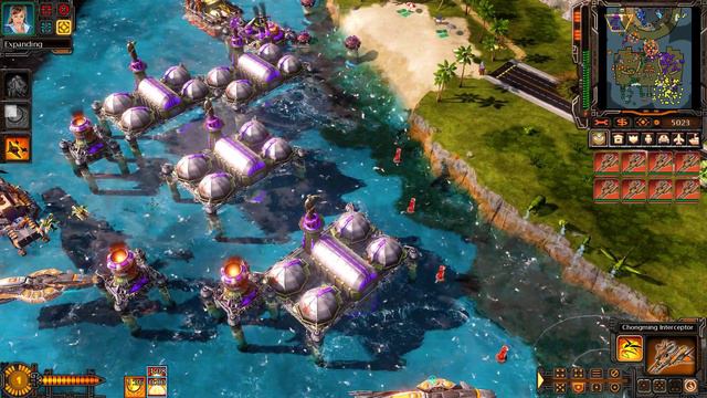 Command and Conquer Red Alert 3 Corona MOD Celestial Empire Gameplay vs Soviet Boosted Insane AI смотреть онлайн
