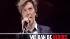 David Bowie " Heroes"  Live with lyrics.