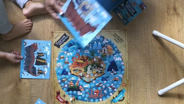 Настольная игра ‘Пиратская математика.’ Обзор от Пети и Феди смотреть онлайн