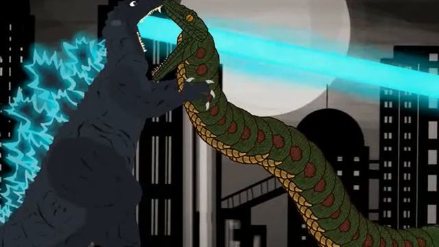Gojira vs Reptillicus Scene (Godzilla:Rulers of Earth) смотреть онлайн