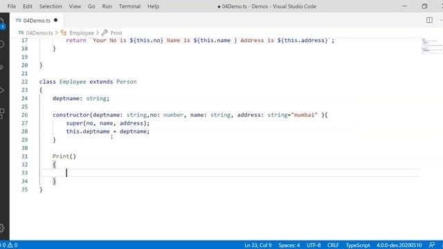 Inheritance in Typescript смотреть онлайн
