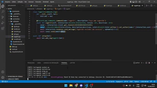 Comando de sugerir em Slash Commands (/) | Discord.py #001 смотреть онлайн