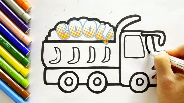 How to draw a truck for children? Як намалювати вантажівку для дітей? смотреть онлайн