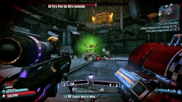 Borderlands2: Pyro Pete speed kill using Pimpernel Duuurp! build смотреть онлайн