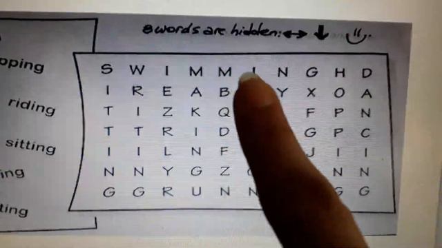 Present Continuous Tense. Crossword . смотреть онлайн