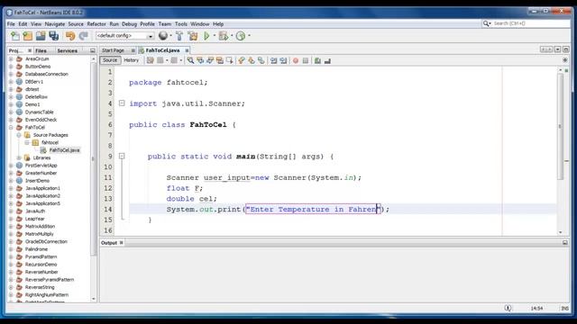 fahrenheit to celsius in Java смотреть онлайн