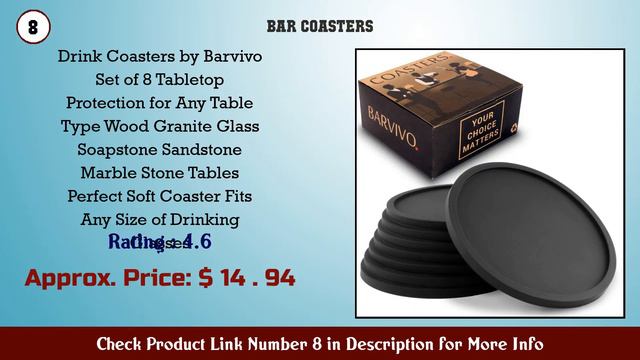 Top 10 Bar Coasters to buy in USA 2021 | Price & Review смотреть онлайн