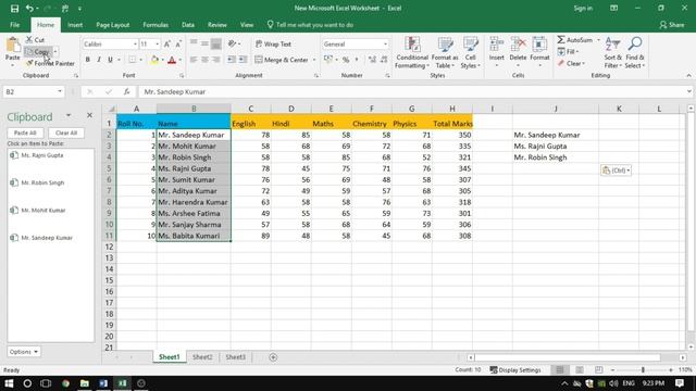 Excel 2019 - Copy-paste in Excel | Use of Clipboard in excel смотреть онлайн