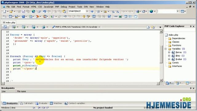 Hvordan kode PHP - Del 8 Loop med for og foreach i PHP 2/2 смотреть онлайн