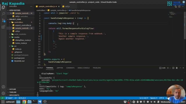 Part - 4 | Navigate to a Flow | Dialogflow CX Webhook Tutorial | NodeJS смотреть онлайн