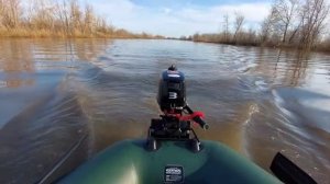 Тест и обкатка лодочного мотора Хайди 3 л.с.