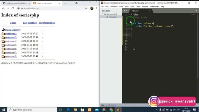 8. BELAJAR PHP UNTUK PEMULA - USER DEFINED FUNCTION смотреть онлайн