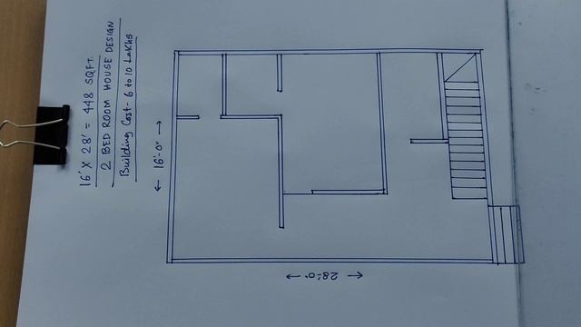 16 x 28 small house plan II 16 X 28 GHAR KA NAKSHA II 16 X 28 HOME DESIGN смотреть онлайн