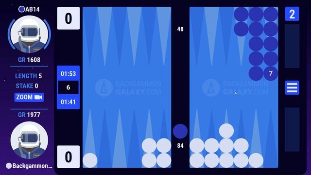 Online Backgammon 5pts with random players #6 | #нарды смотреть онлайн