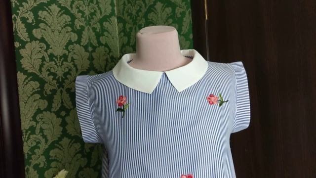 Туника рубашка широкого кроя с воротником. Обзор смотреть онлайн