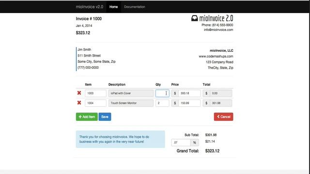 mioInvoice Extended Demo смотреть онлайн