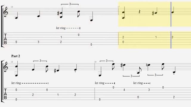Autumn Leaves TAB - classical fingerstyle guitar tabs (PDF + Guitar Pro) смотреть онлайн