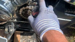 Смазка и натяжка цепи на Honda Shadow