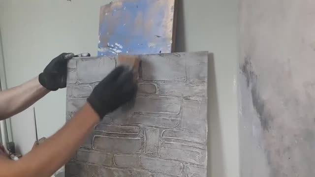 Декоративная штукатурка с помощью валика._Легко и просто! смотреть онлайн