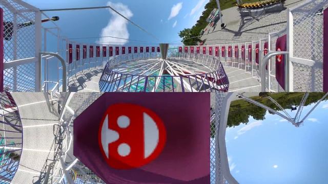 VR 360 Theme Park Round Up Spin Ride Roller Coaster video for Oculus HTC смотреть онлайн