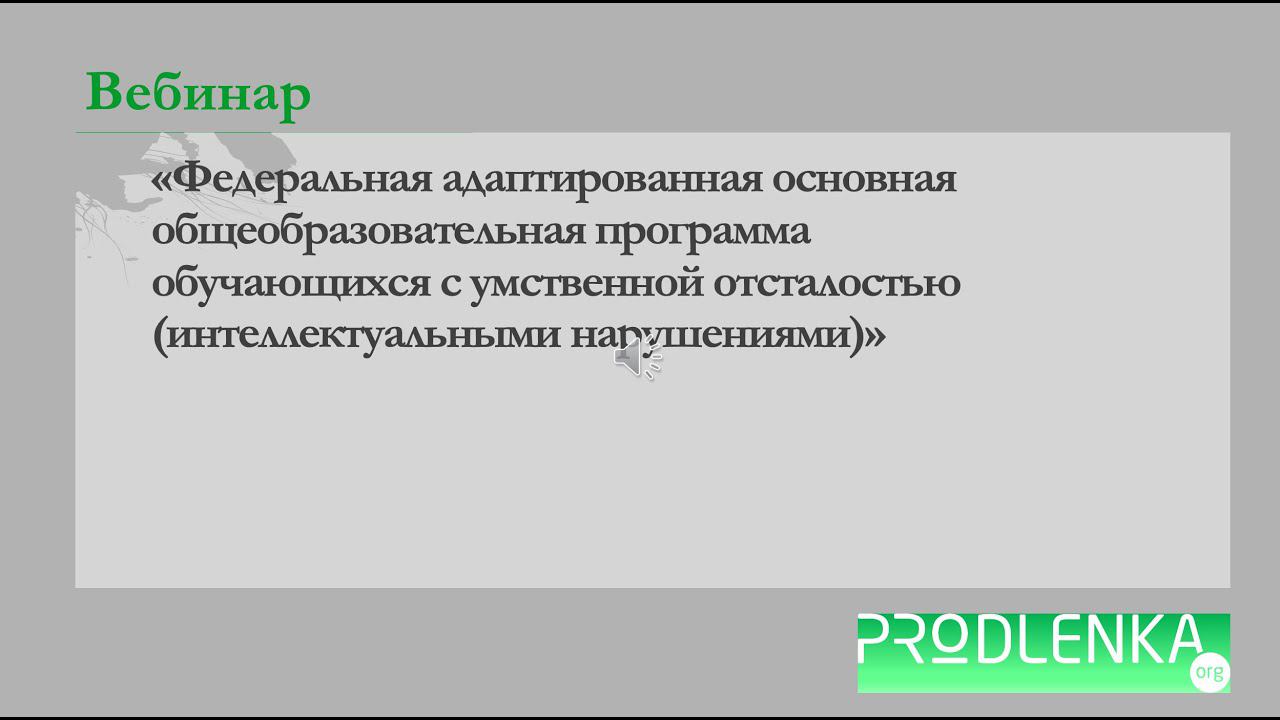 Адаптированная основная общеобразовательная программа обучающихся с умственной отсталостью смотреть онлайн