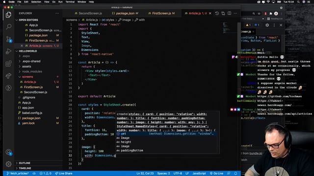 02 Fetch and display data in React Native смотреть онлайн