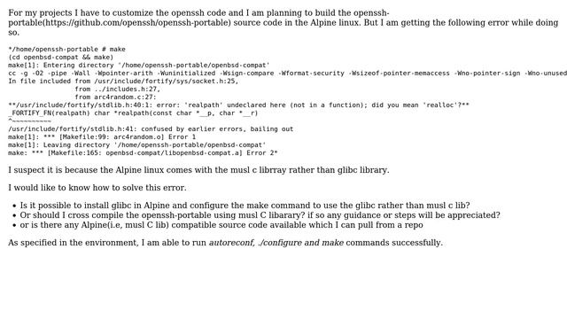 Unix & Linux: Can I build openssh-portable source code in Alpine linux смотреть онлайн