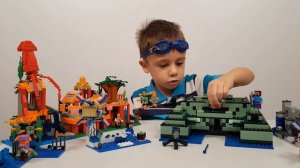 Строим Подводный Храм Стражей Майнкрафт - Cекреты Подводной Крепости Китайской копии Лего Майнкрафт