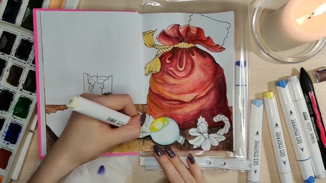 НОВОГОДНИЙ разворот. Исполняем желания! Идеи для ЛД. Оформление блокнота. Мой личный дневник. смотреть онлайн