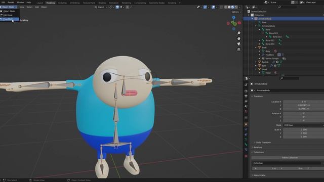 Blender 101022 Character rig смотреть онлайн