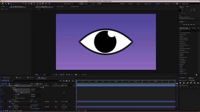 Eye Blink Animation | Illustrator & After Effects Tutorial смотреть онлайн