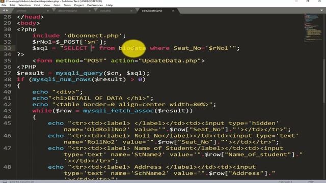 Edit Tutorial #Class 29 #How to Edit Data through PHP Code in Database #Editing Data in DB смотреть онлайн