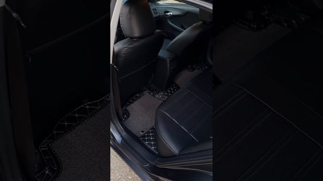 Чехлы из экокожи Toyota Corolla E150 - Дизайн (3D Полоса) с серой ниткой смотреть онлайн