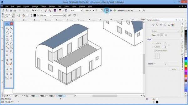 Isometric drawing tools in Corel DESIGNER X6